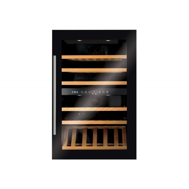 CDA FWV901BL 90cm High Builtin Dual Zone Wine Cooler Black