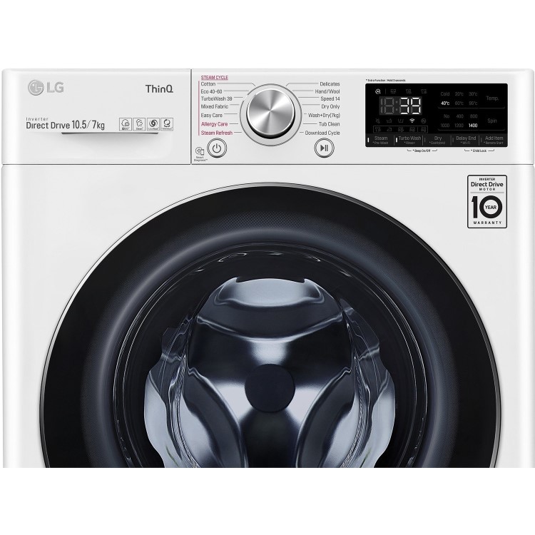 Refurbished LG FWV917WTSE 10.5/7KG Freestanding Washer Dryer White