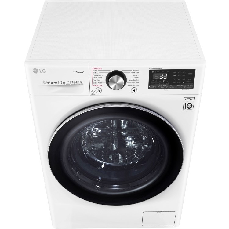 LG FWV996WTS 9kg Wash 6kg 1400rpm Dry AI DD Freestanding Washing Machine With Steam+ & Smart Thinq - White