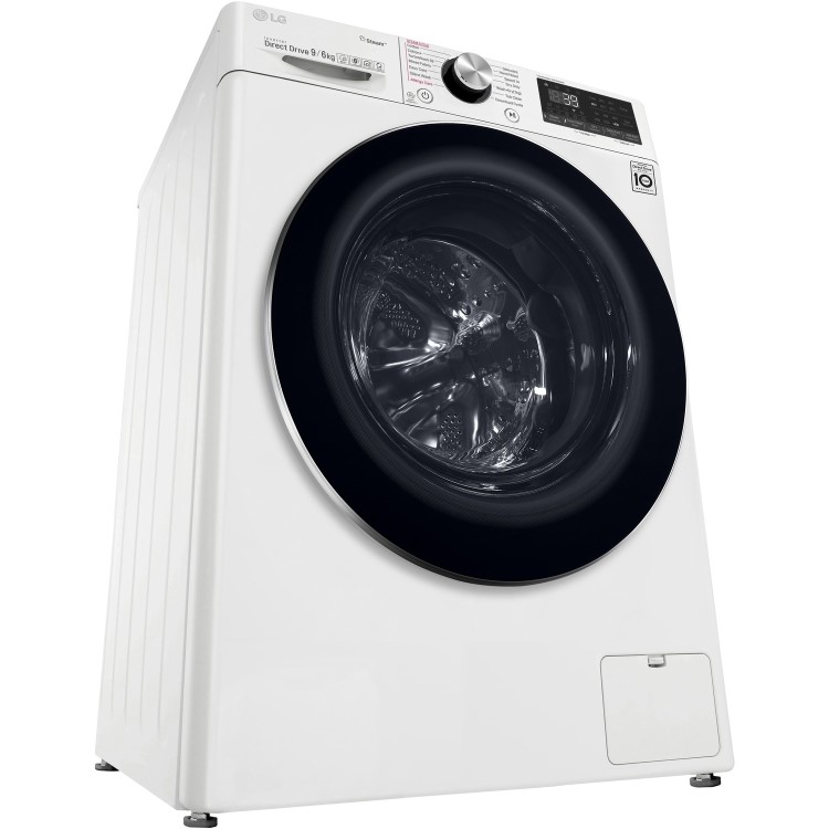 LG FWV996WTS 9kg Wash 6kg 1400rpm Dry AI DD Freestanding Washing Machine With Steam+ & Smart Thinq - White