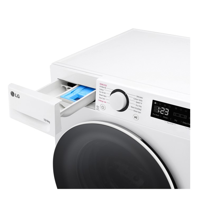 LG TurboWash 10kg Wash 6kg Dry 1400rpm Washer Dryer - White
