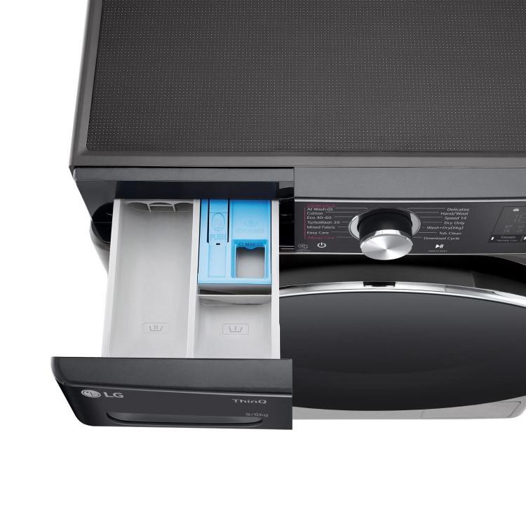 LG  9Kg Wash 6Kg Dry  1400rpm Washer Dryer - Platinum Black