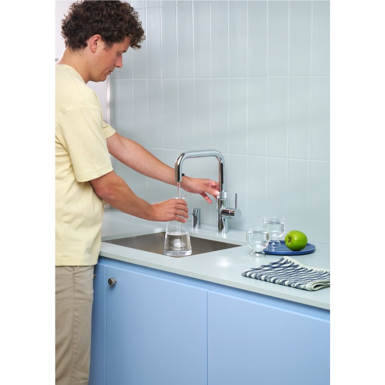 Quooker Flex Square Instant Boiling Water Tap Chrome + Combi+ 7L Boiling Water Tank