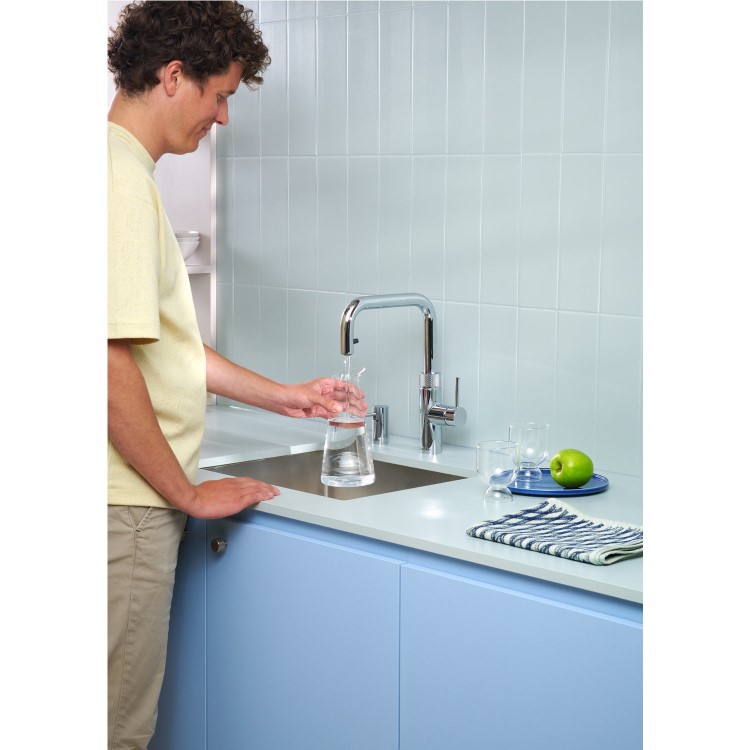 Quooker Flex Square Instant Boiling Water Tap Chrome + Combi+ 7L Boiling Water Tank