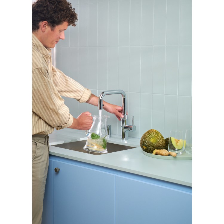 Quooker Flex Square Instant Boiling Water Tap Chrome + Combi+ 7L Boiling Water Tank