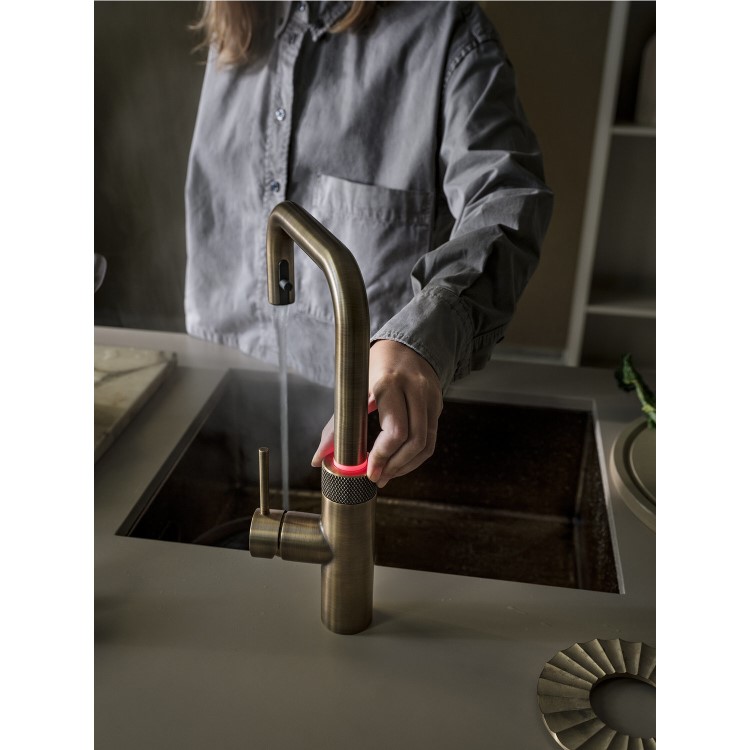 Quooker Flex Square Instant Boiling Water Tap Brass + Combi+ 7L Boiling Water Tank