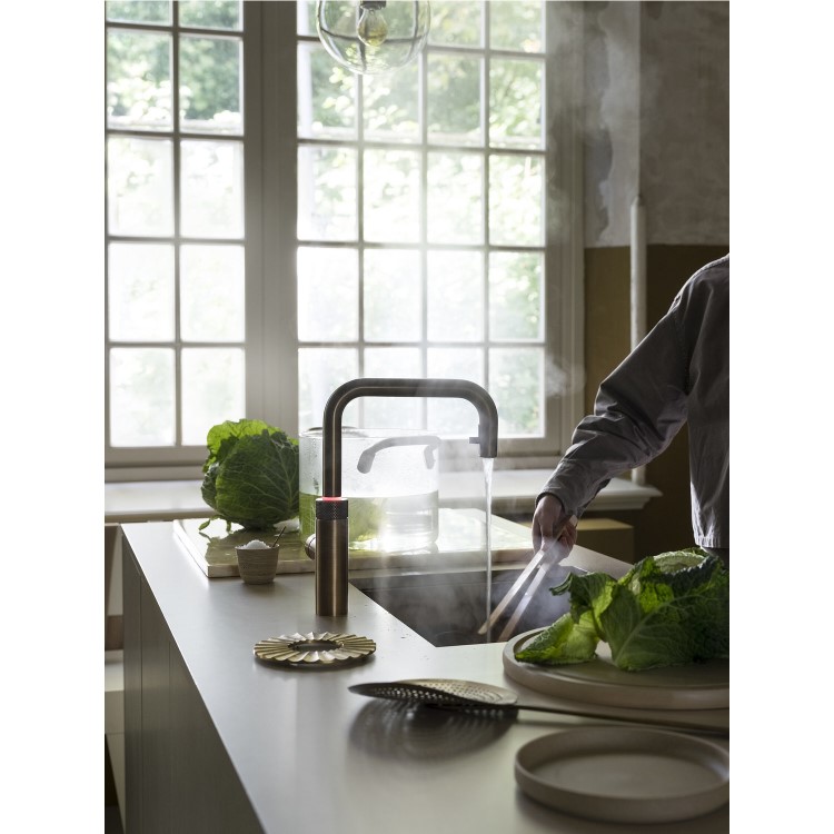 Quooker Flex Square Instant Boiling Water Tap Brass + Combi+ 7L Boiling Water Tank