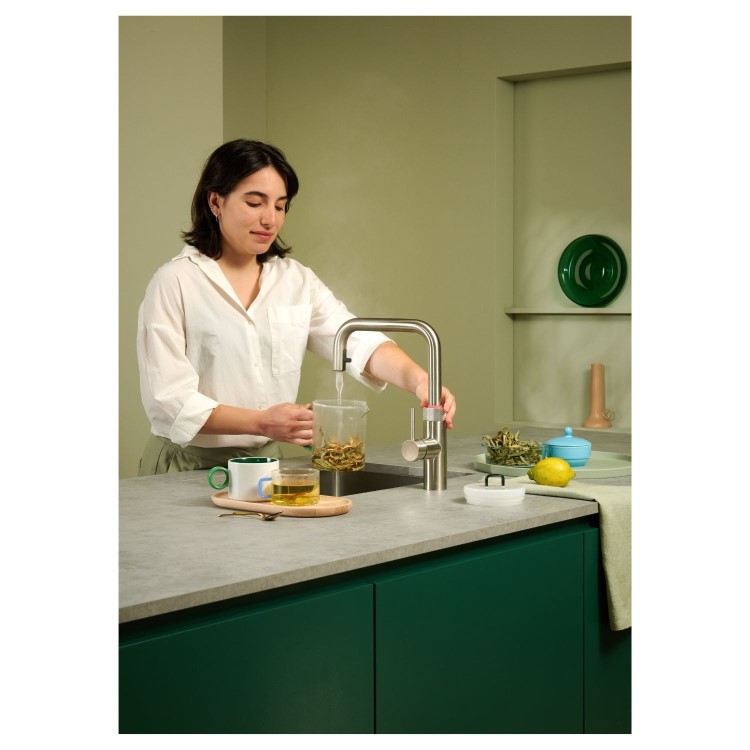 Quooker Flex Square Instant Boiling Water Tap Stainless Steel + Combi+ 7L Boiling Water Tank