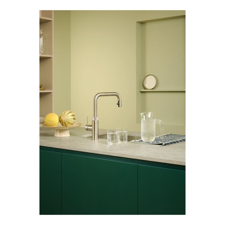 Quooker Flex Square Instant Boiling Water Tap Stainless Steel + Combi+ 7L Boiling Water Tank