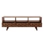 Large TV Unit with Storage in Solid Wood - TV's up to 55" - Freya
