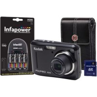 Kodak PIXPRO FZ43 Black Camera Kit inc 4x AA Batteries 8GB SD Case & Charger