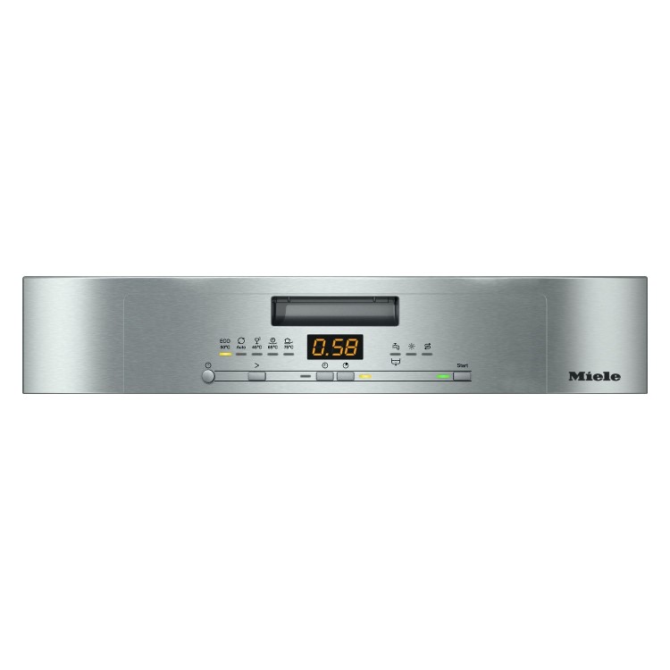 Miele G5000SCiclst 14 Place Semi-Integrated Dishwasher - Clean Steel Control Panel