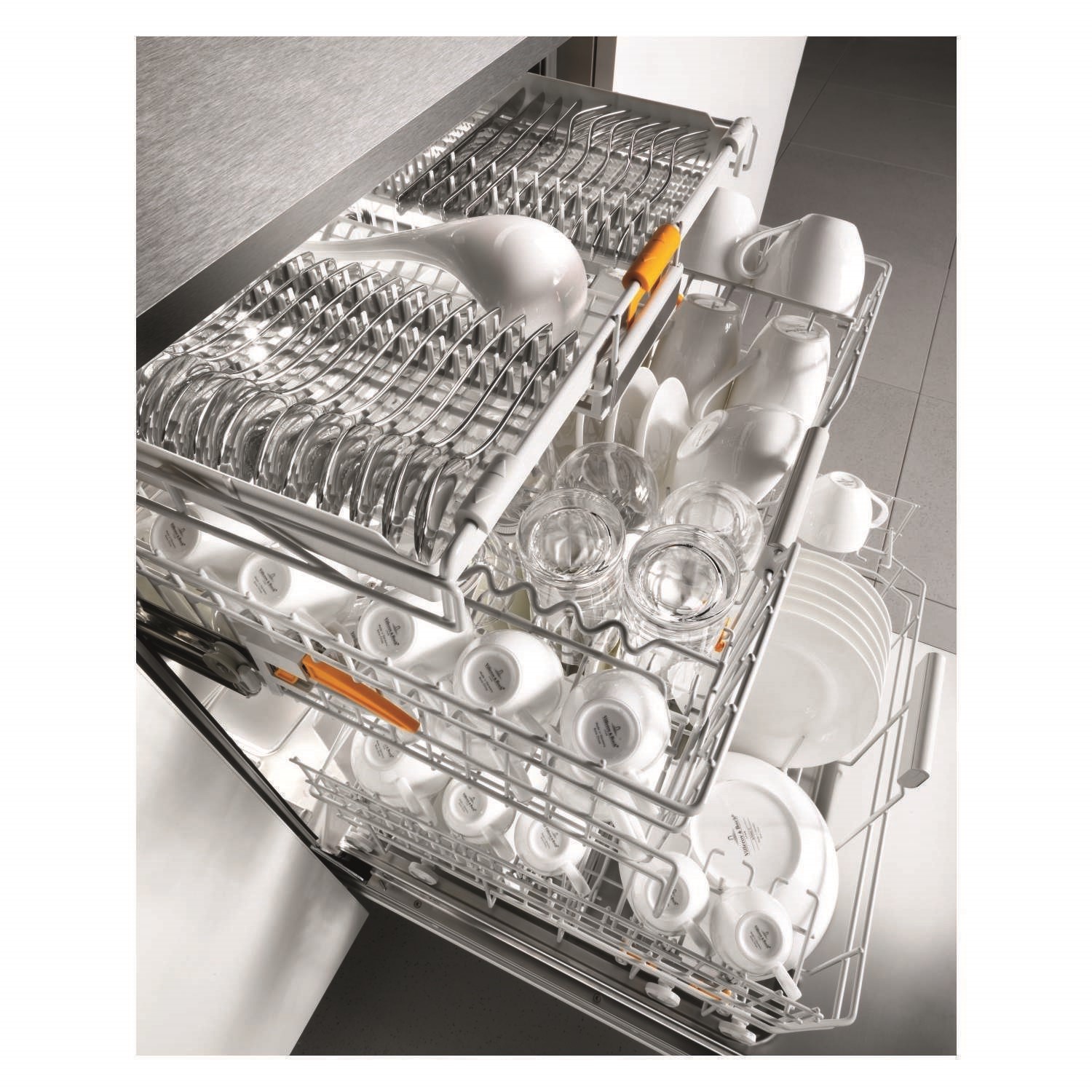 miele fully integrated dishwasher with cutlery tray