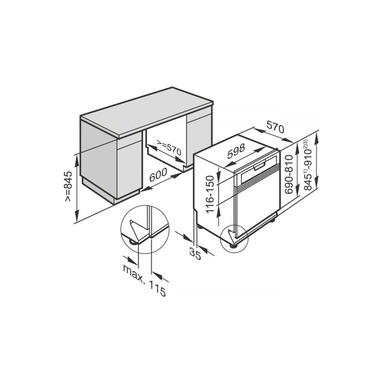 Miele G6825SCiXXL 14 Place Ultra Efficient Semi Integrated Dishwasher With Cutlery Tray