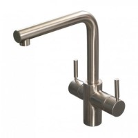 ISE 3N1BRUSHEDSTEEL 3-in-1 Hot Cold And Steaming Water Tap Brushed Steel