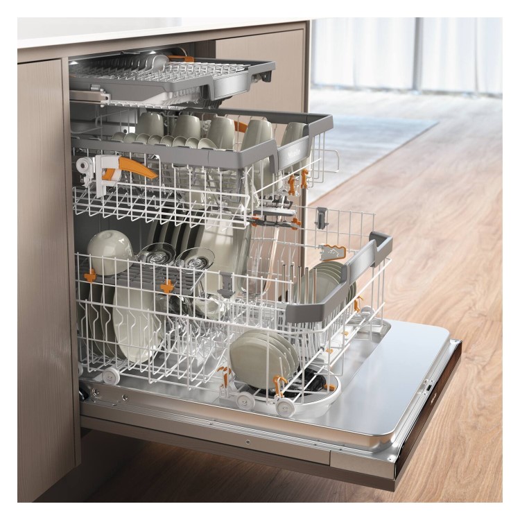 Miele AutoDos K2O Integrated Dishwasher - A Rated Black control panel
