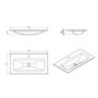 Moderno Black Glass Vanity Unit Sink - 800mm Wide