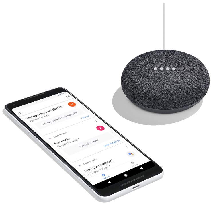Google Home Mini - Smart Speaker - Charcoal