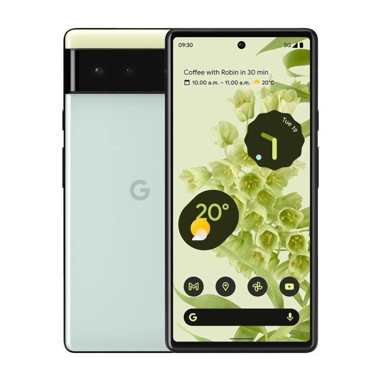 Refurbished Google Pixel 6 Sorta Seafoam 6.4" 128GB 5G Unlocked & SIM Free Smartphone