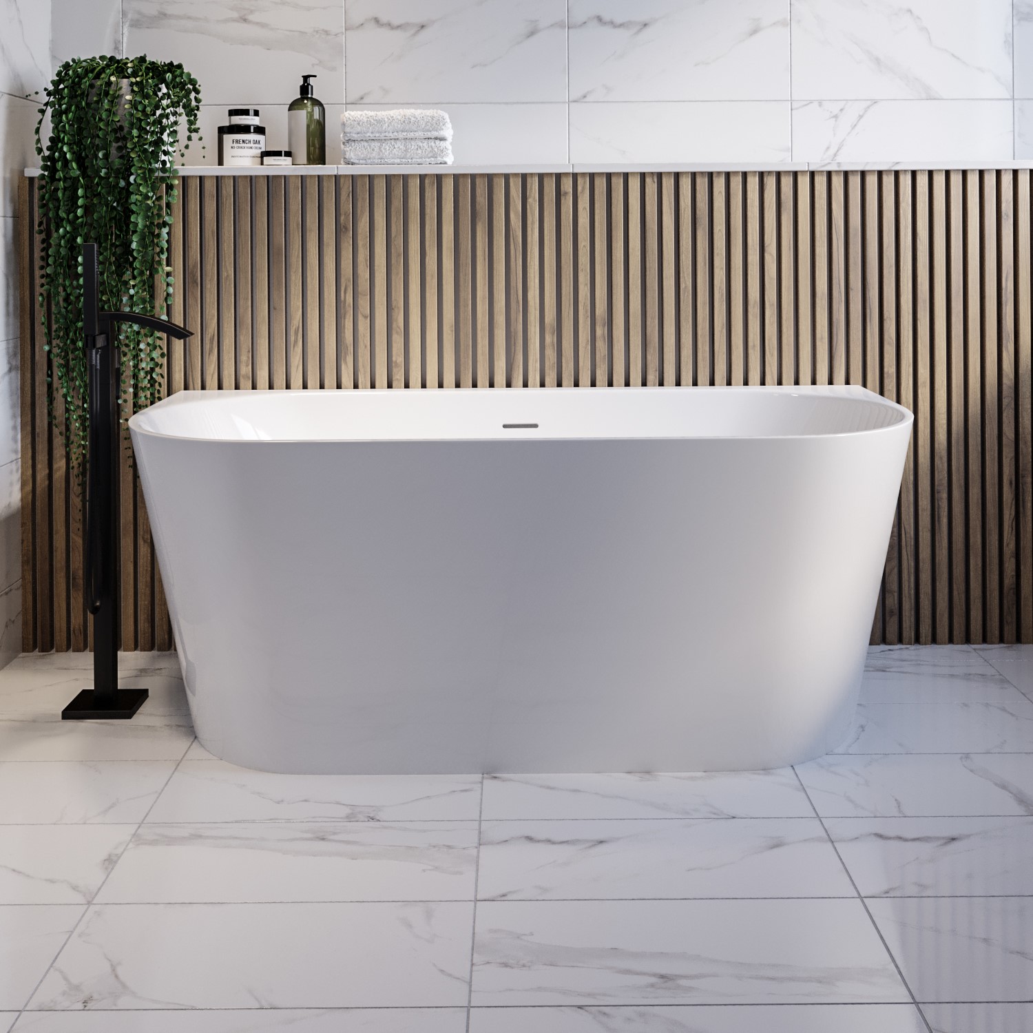 Gable Freestanding Double Ended Back To Wall Bath 1700 X 800Mm DM927C-1700