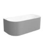Grey Freestanding Double Ended Back to Wall Bath  1700 x 800mm - Gable