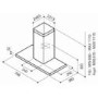 Elica GALAXY-80-SS-WH GALAXYSSWH80 Galaxy 80cm Chimney Cooker Hood Stainless Steel and White Glass