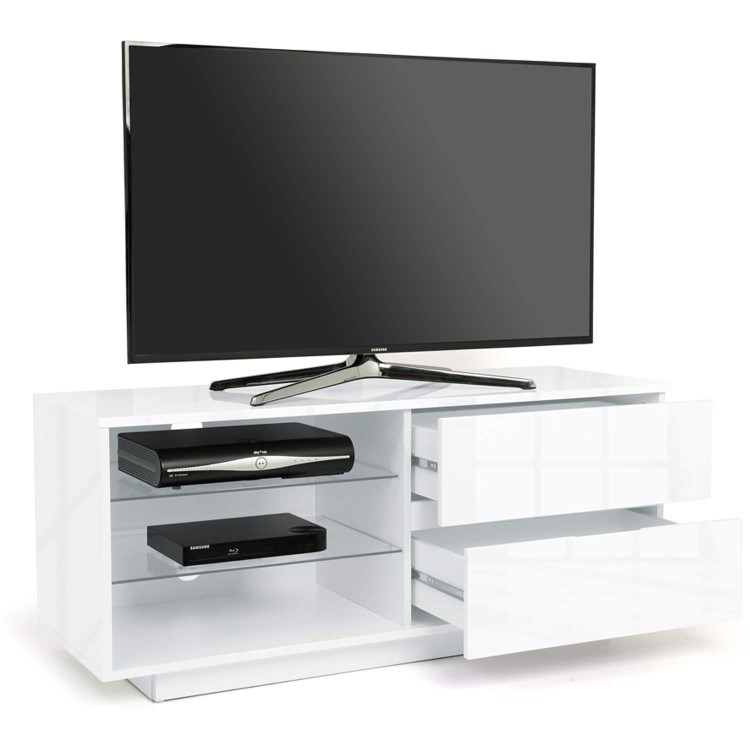 MDA Designs Gallus TV Cabinet in High Gloss White - up to 55 inch