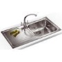 Single Bowl Inset Chrome Stainless Steel Kitchen Sink with Left Hand Drainer - Franke Galassia