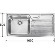 Franke GAX611R Galassia Single Bowl Stainless Steel Sink with Right Hand Drainer