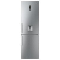 LG GB5237AVEW Frost Free Freestanding Fridge Freezer With Water Dispenser - Brushed Steel