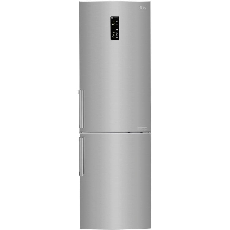GRADE A1 - LG GBB59PZFZB 1.9m Tall A++ Freestanding Fridge Freezer Shiny Steel