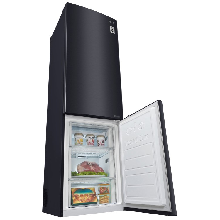 LG GBB60MCPFS 201x60cm 375L Freestanding Fridge Freezer - Matte Black