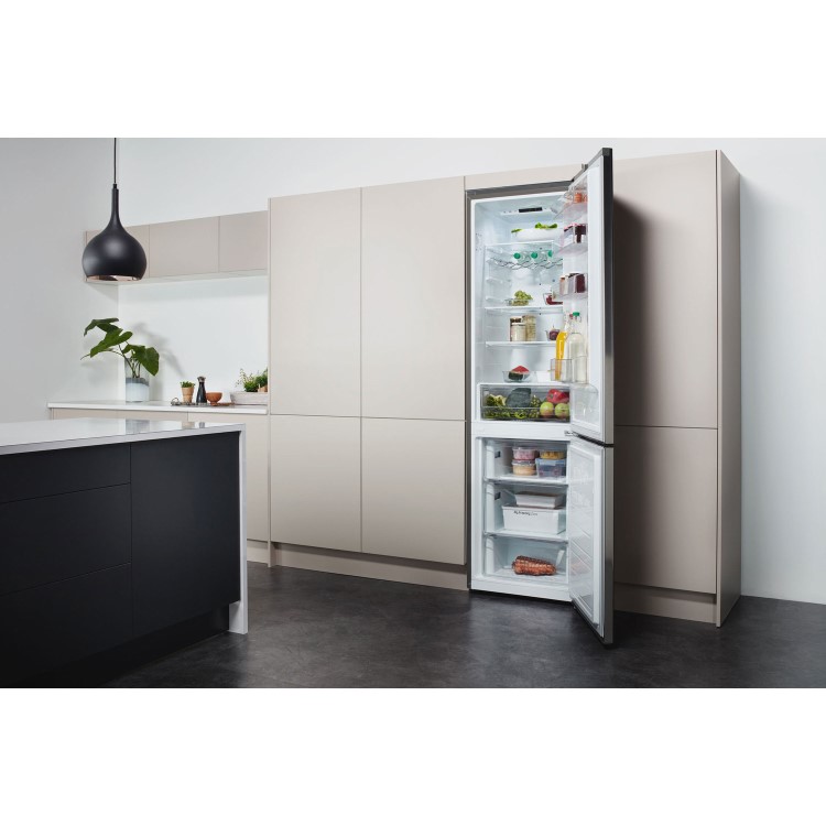 LG GBB60PZJZS Extra Efficient Freestanding Fridge Freezer - Shiny Steel