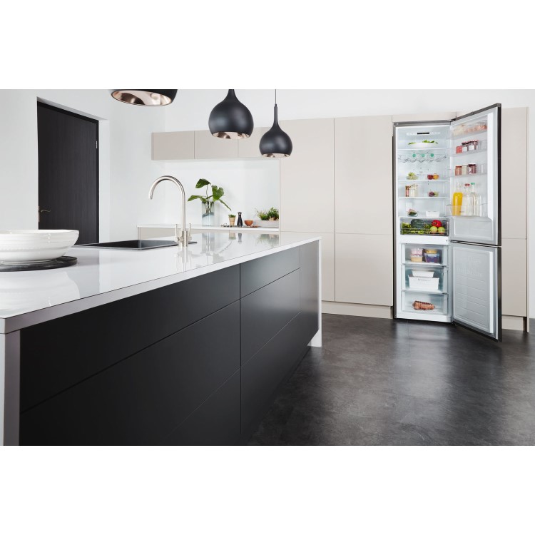 LG GBB60PZJZS Extra Efficient Freestanding Fridge Freezer - Shiny Steel