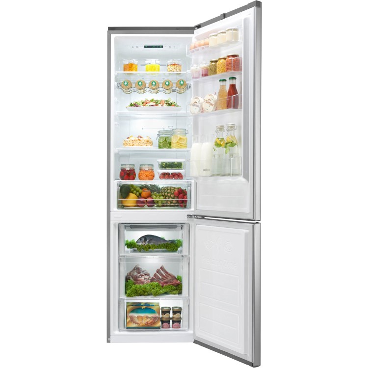 LG GBB60PZJZS Extra Efficient Freestanding Fridge Freezer - Shiny Steel