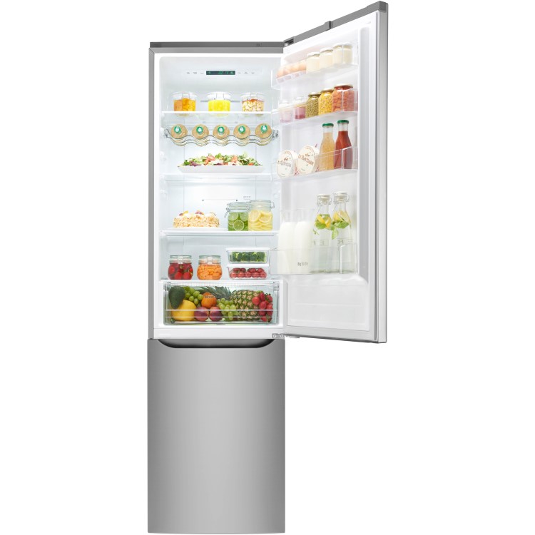 LG GBB60PZJZS Extra Efficient Freestanding Fridge Freezer - Shiny Steel