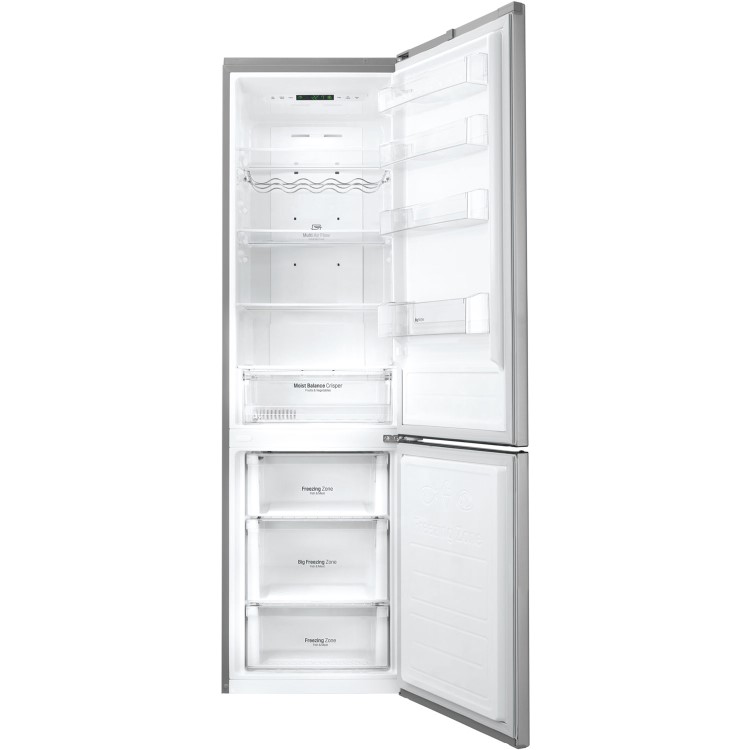 LG GBB60PZJZS Extra Efficient Freestanding Fridge Freezer - Shiny Steel