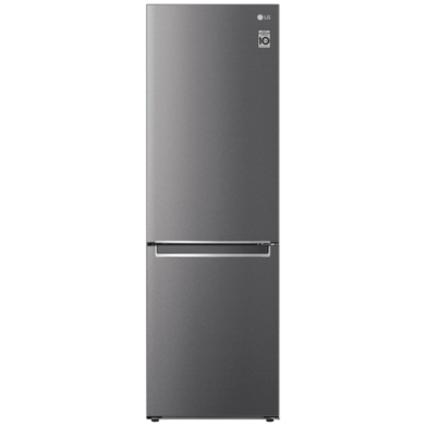 LG Nature 341 Litre 60/40 Freestanding Fridge Freezer - Shiny Steel