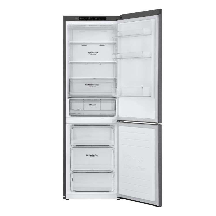 LG 341 Litre 60/40 Freestanding Fridge Freezer - Stainless steel