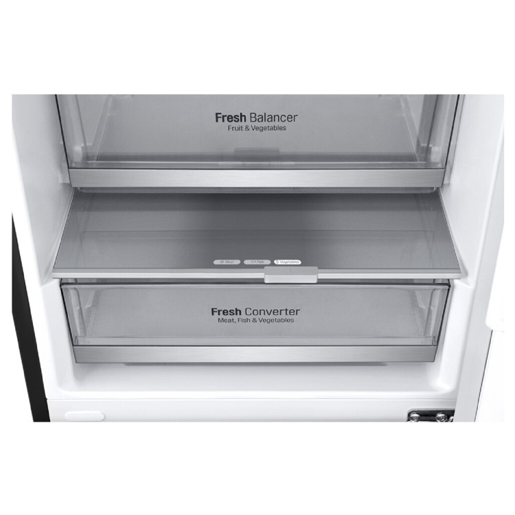 LG 340 Litre 70/30 Freestanding Fridge Freezer - Matte Black 