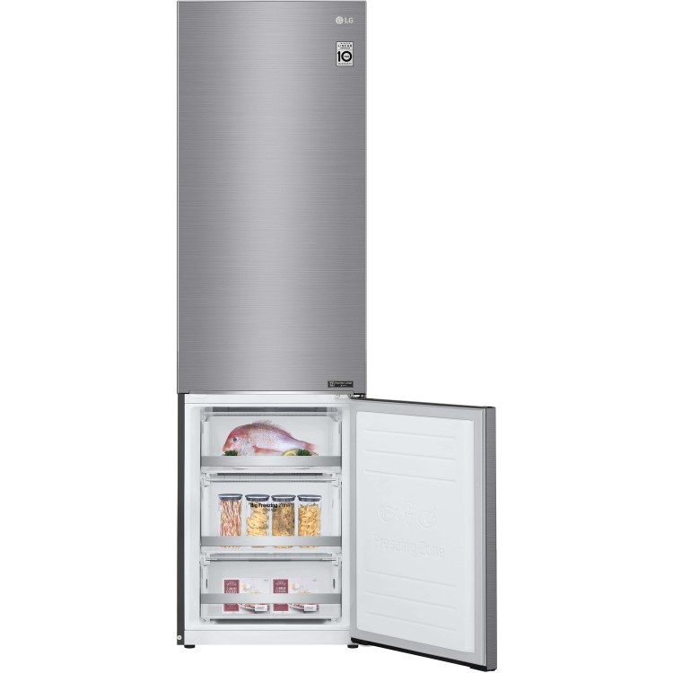 LG GBB72PZEFN Freestanding 70/30 Fridge Freezer With Linear Compressor - Stainless Steel