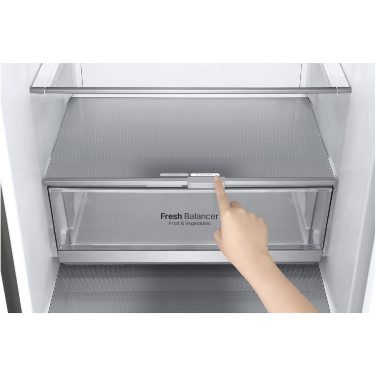 LG GBB72PZEFN Freestanding 70/30 Fridge Freezer With Linear Compressor - Stainless Steel