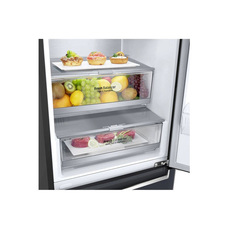 LG 384 Litre 70/30 Freestanding Fridge Freezer - Matte Black