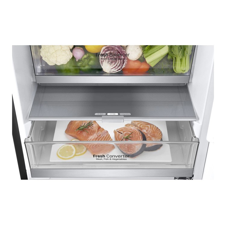 LG 384 Litre 70/30 Freestanding Fridge Freezer - Matte Black