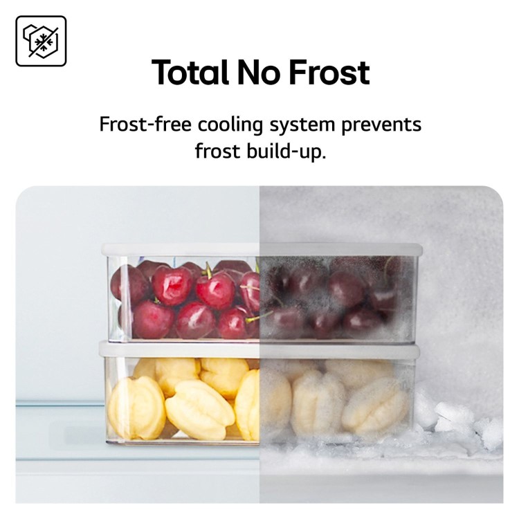 LG NatureFRESH 333 Litre 60/40 Fridge Freezer - Silver