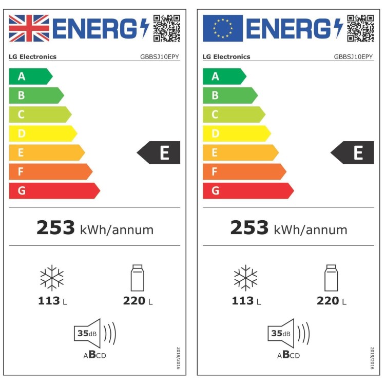 LG NatureFRESH 333 Litre 60/40 Fridge Freezer - Silver
