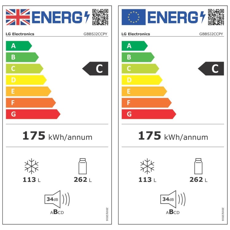 LG NatureFRESH 375 Litre 60/40 Fridge Freezer - Silver