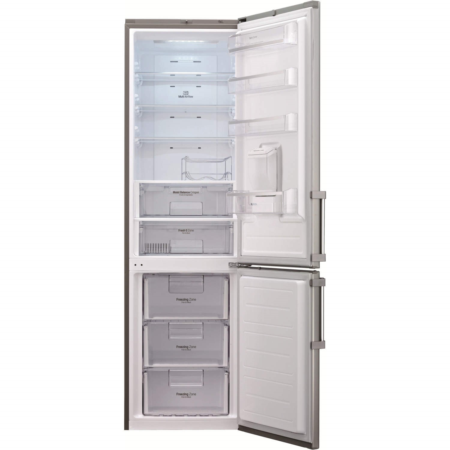 LG GBF530NSQWB Frost Free Freestanding Fridge Freezer Premium Steel