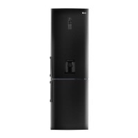 LG GBF539WBQWB Freestanding Fridge Freezer Black With Non-plumbed Water Dispenser