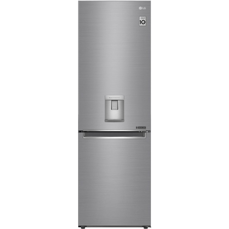 GRADE A3 - LG GBF61PZJZN Freestanding 60/40 Fridge Freezer With Non-plumb Water Dispenser - Stainless Steel